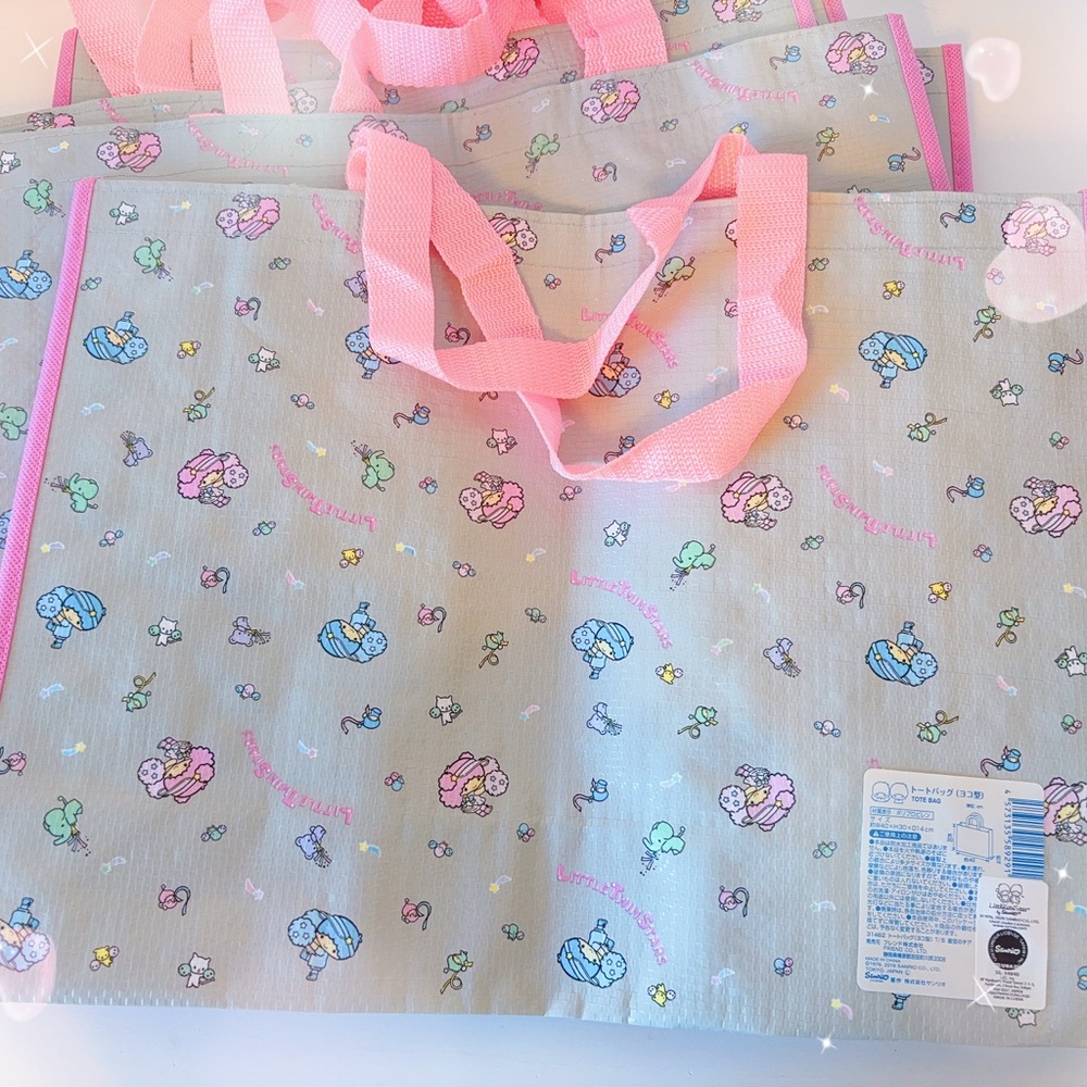 NWT-3 for$10-cute kawaii Sanrio twin star tote bag/shopping bag